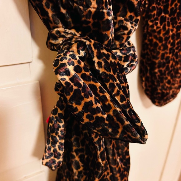 Rich brown and black animal print new velvet wrap dress by J Crew - Picture 3 of 3